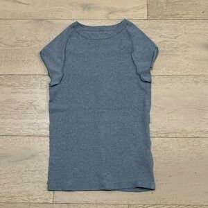 Free People x We The Free Ever Had Tee Ribbed Crewneck T-shirt Top Heather Gray